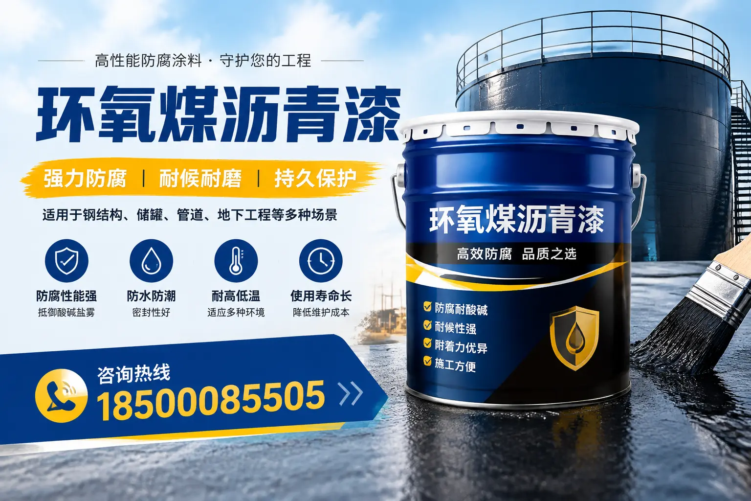 环氧煤沥青漆在工业中的应用，图木舒克企业的选择
